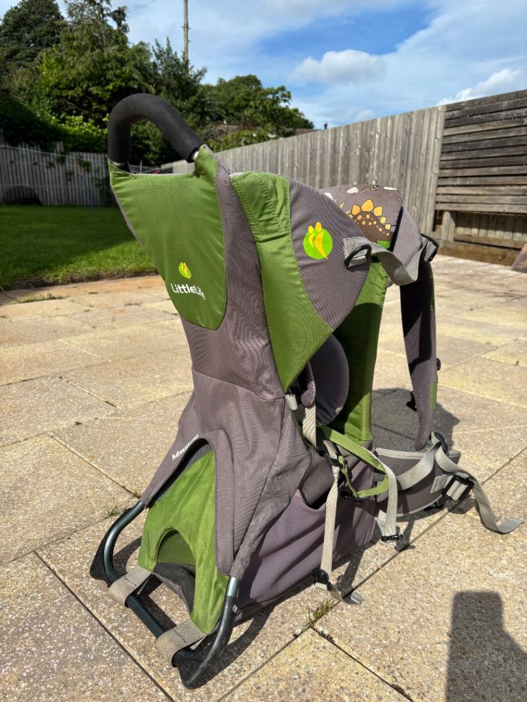 LittleLife Adventurer Child Carrier Backpack – Green/Grey, Good Condition