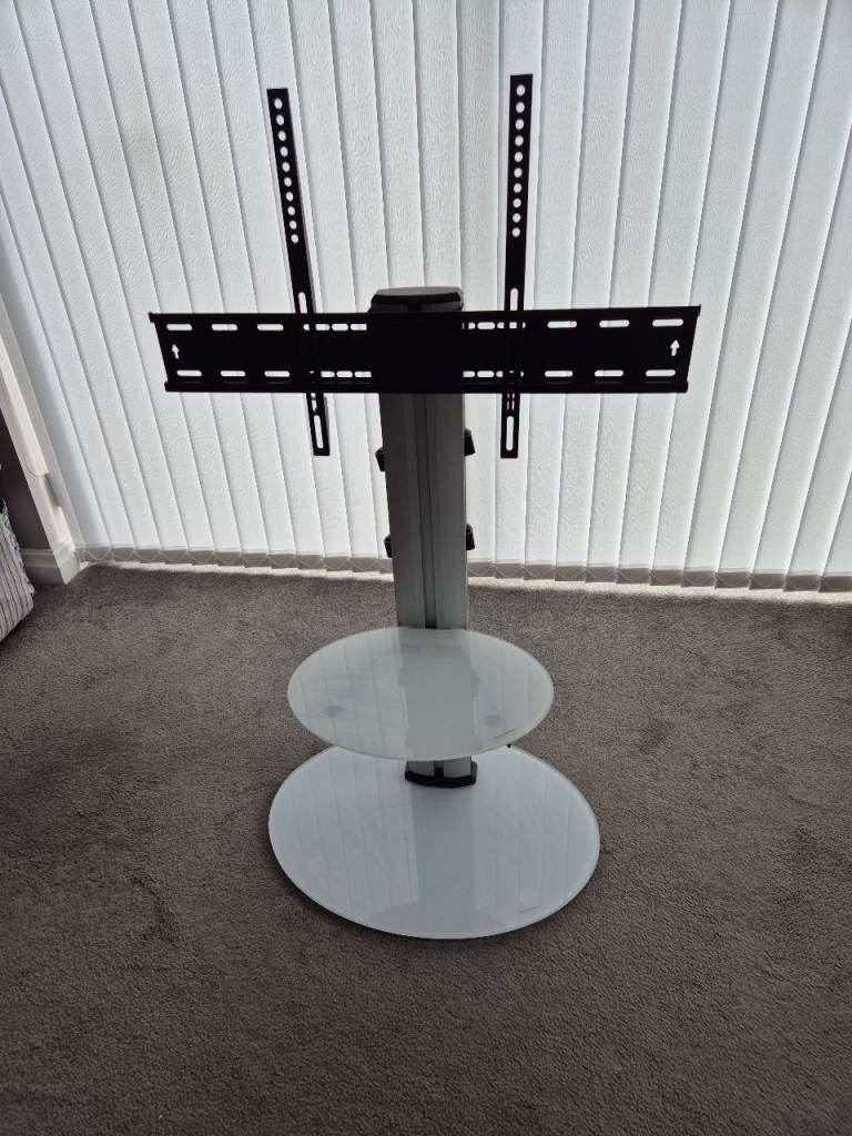 Pedestal TV Stand and Shelf up to 55" tv