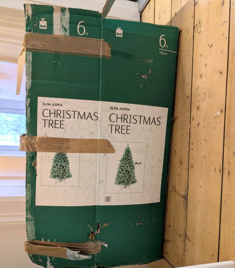 image for B&Q Artificial Christmas Tree 6ft Woodland Aspen Pine Christmas Tree Green