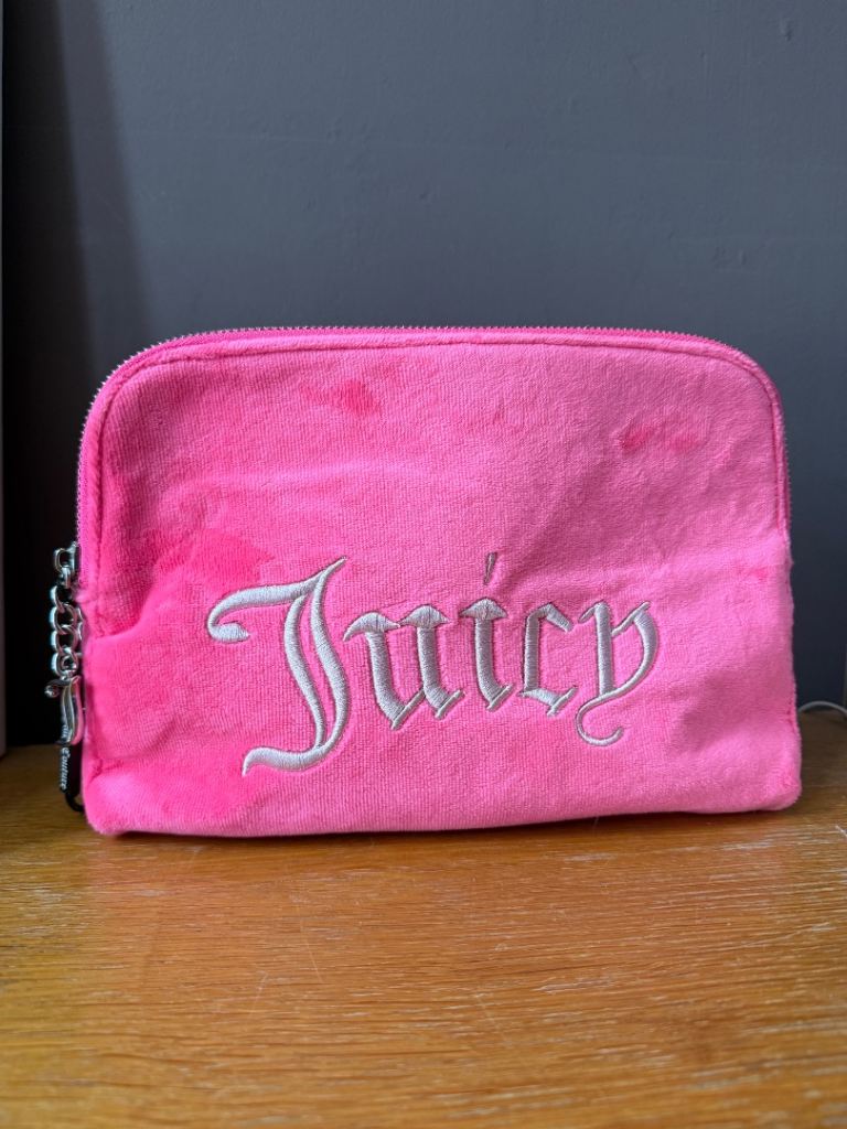 Juicy Couture Pink Velvet Makeup Bag / Pouch