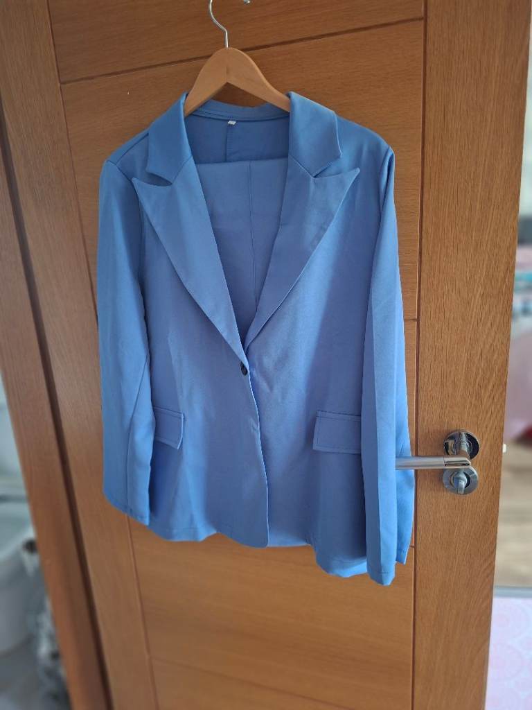 Blue trouser suit 