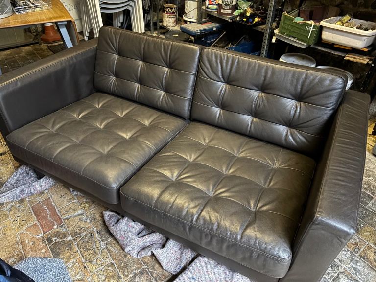 IKEA leather 2 seat sofa