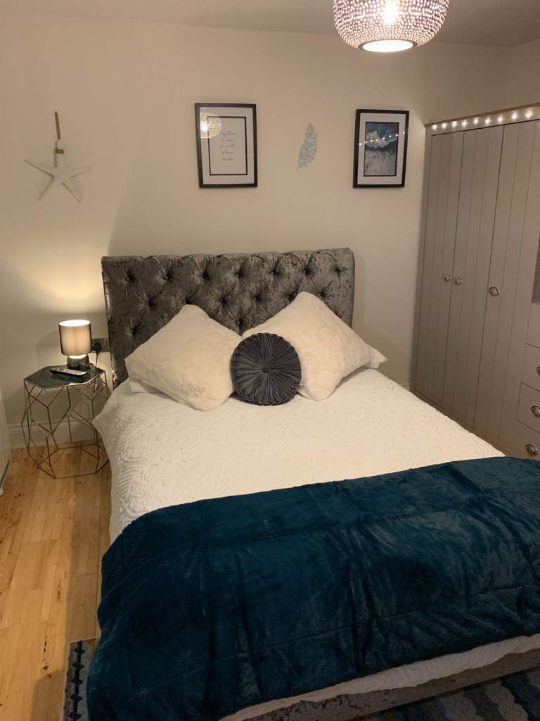 Next crushed velvet double bed frame 