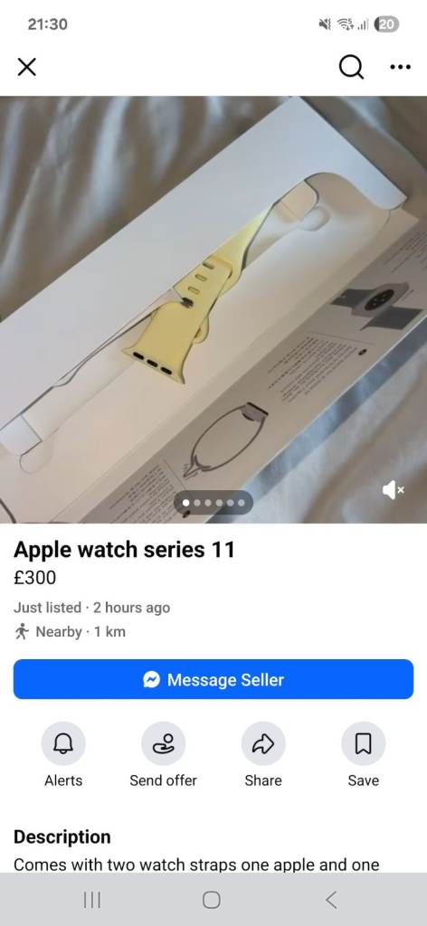 Apple Watch Series 11 with Two Straps – Good Condition