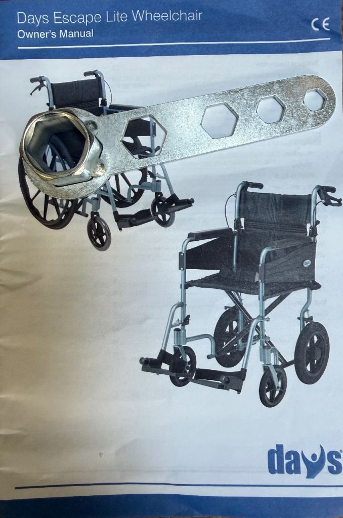 Performance Health "Days Escape Lite" Wheelchair in Purple, Attendant Propelled.