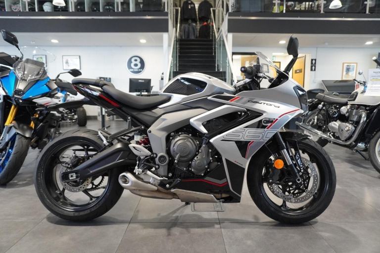 Triumph Daytona 660, 2026, Aluminium Silver/ Black. IN STOCK NOW Only £9145. 