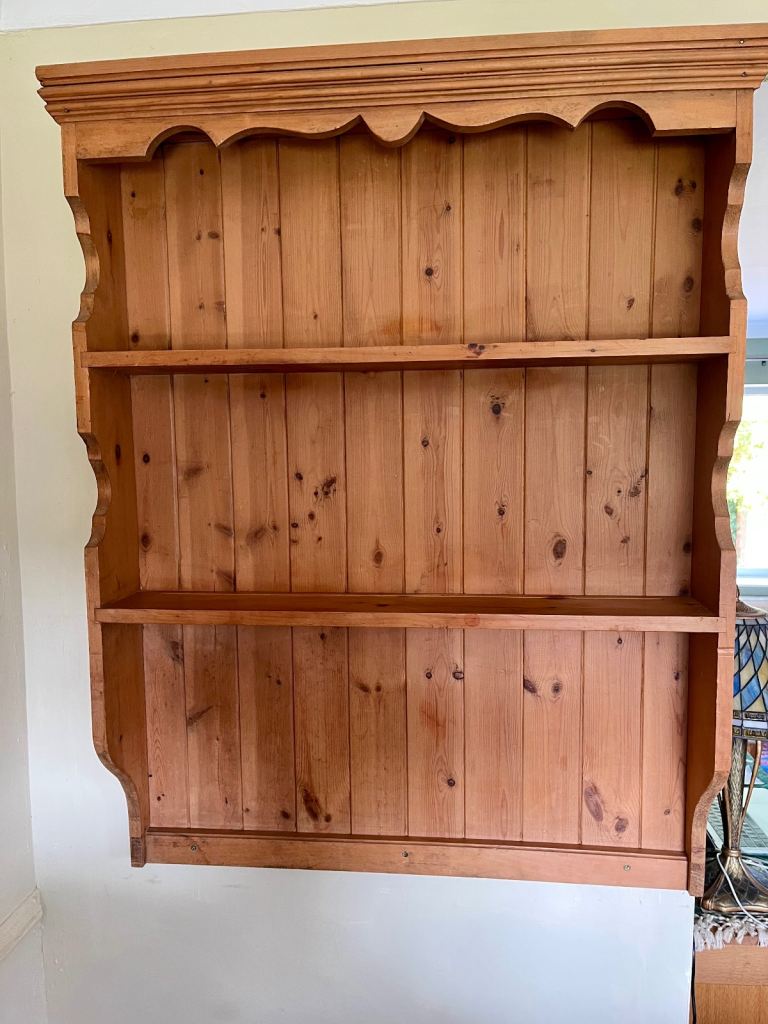 Pine Shelving unit - wall hung.