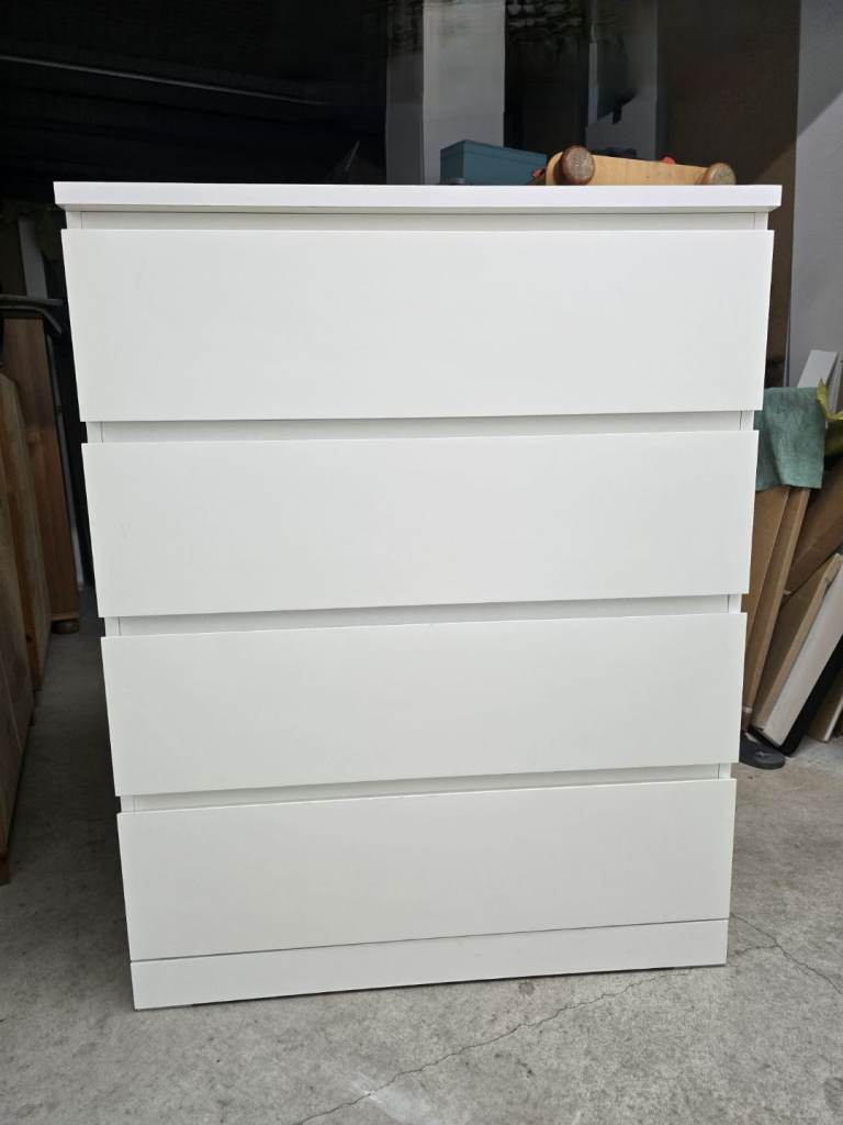 IKEA malm 4 drawer white 