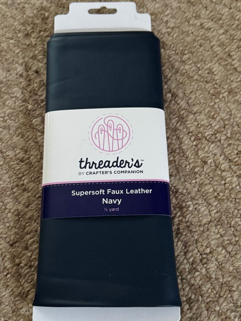 Crafters Companion Threader's Supersoft Faux Leather Fabric - Navy, 