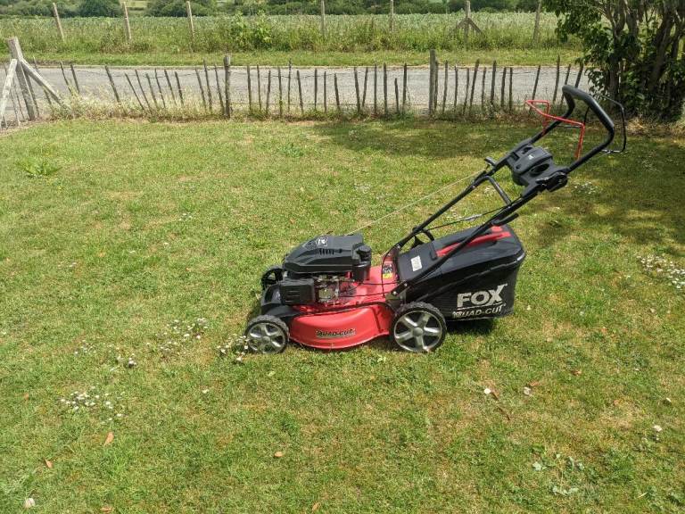FOX Petrol Lawnmower – Red, Good Condition