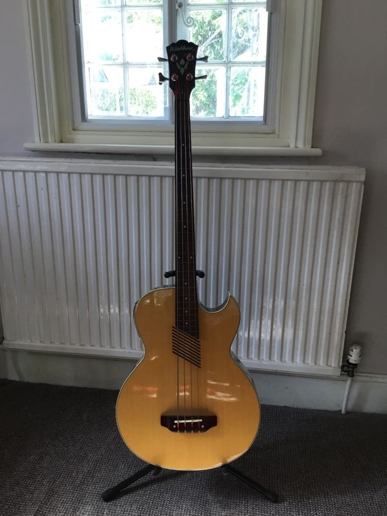 WASHBURN AB10 ELECTRO-ACOUSTIC FRETLESS BASS GUITAR