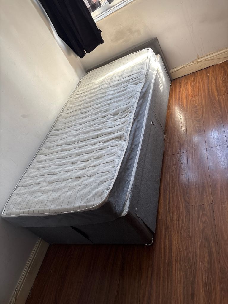 Single Bed with 2x drawer and Mattress