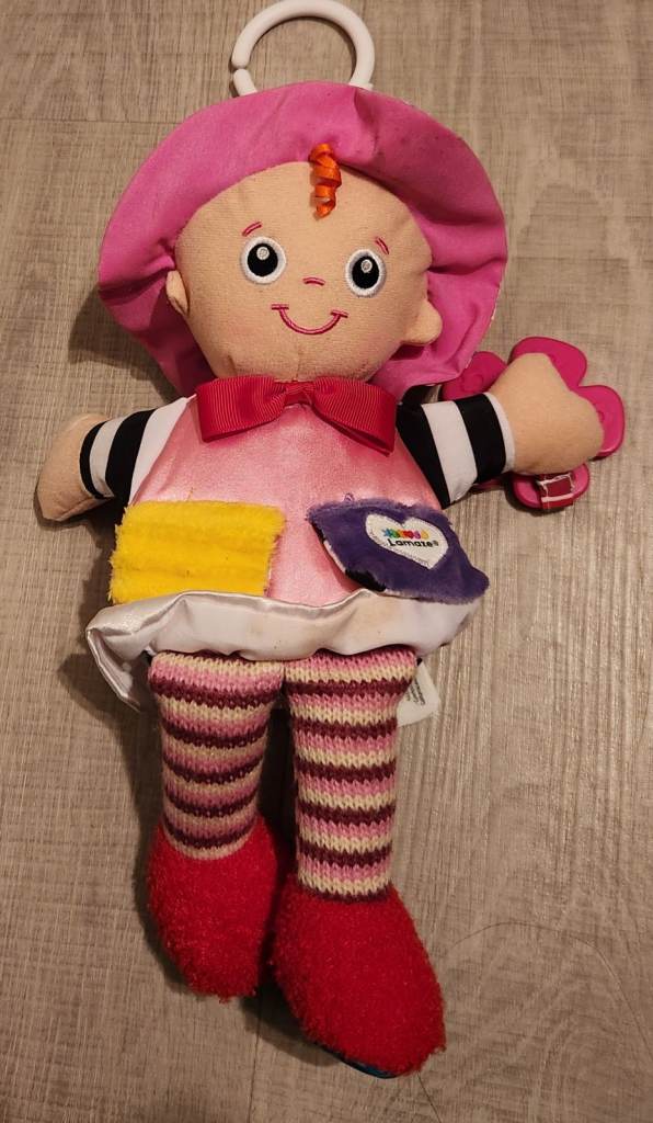 Lamaze Doll Play & Grow My Friend Emily Pink Toy Plush Sensory knit legs