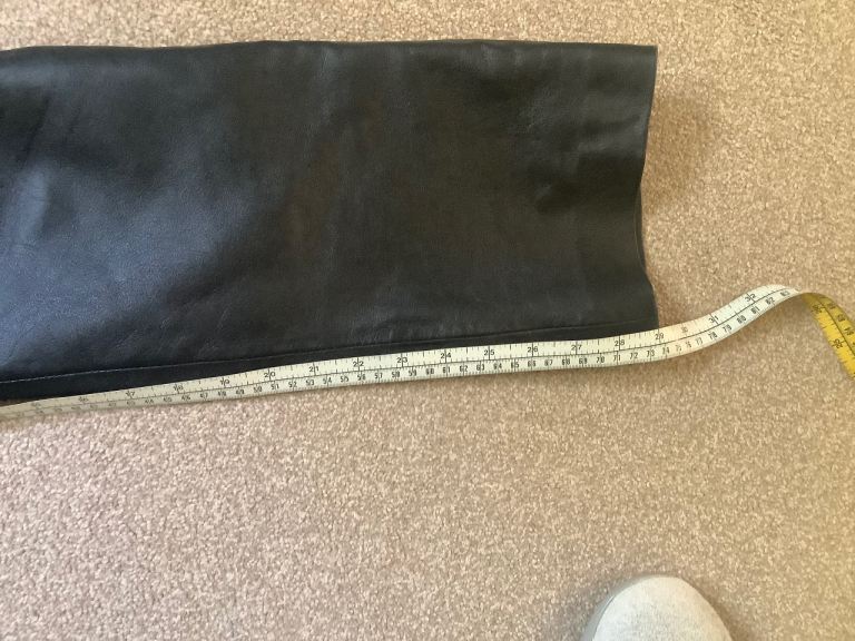 Vintage, black leather trousers