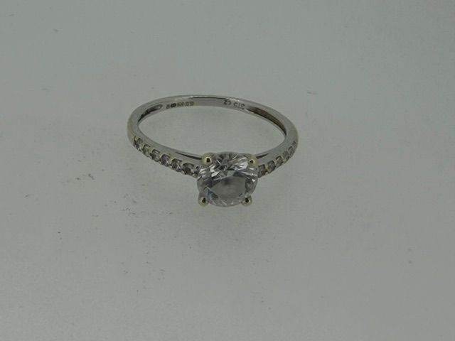 9ct White Gold Cubic Zirconia Ring