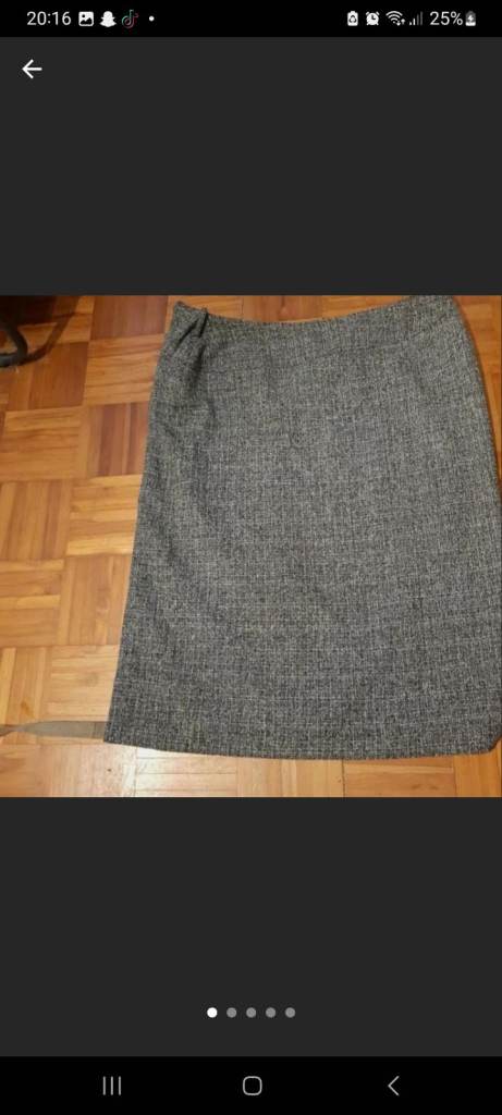 Grey Tweed Smart Pencil Skirt - Ideal for Work