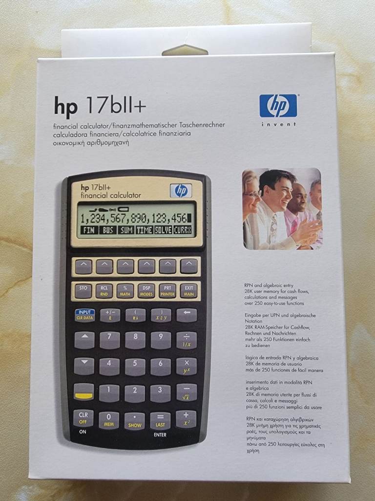 New HP 17bII+ financial calculator