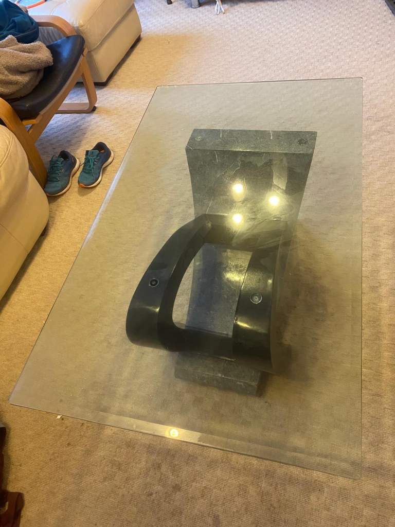 Contemporary Glass Top Coffee Table