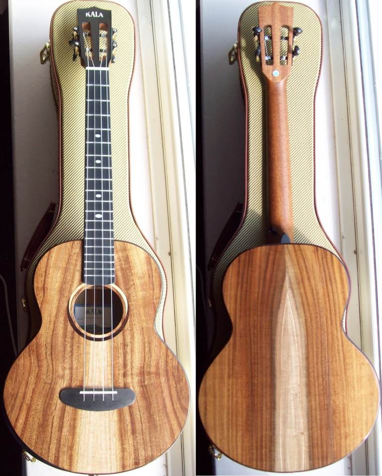 Kala Contour Acacia Baritone Ukulele.