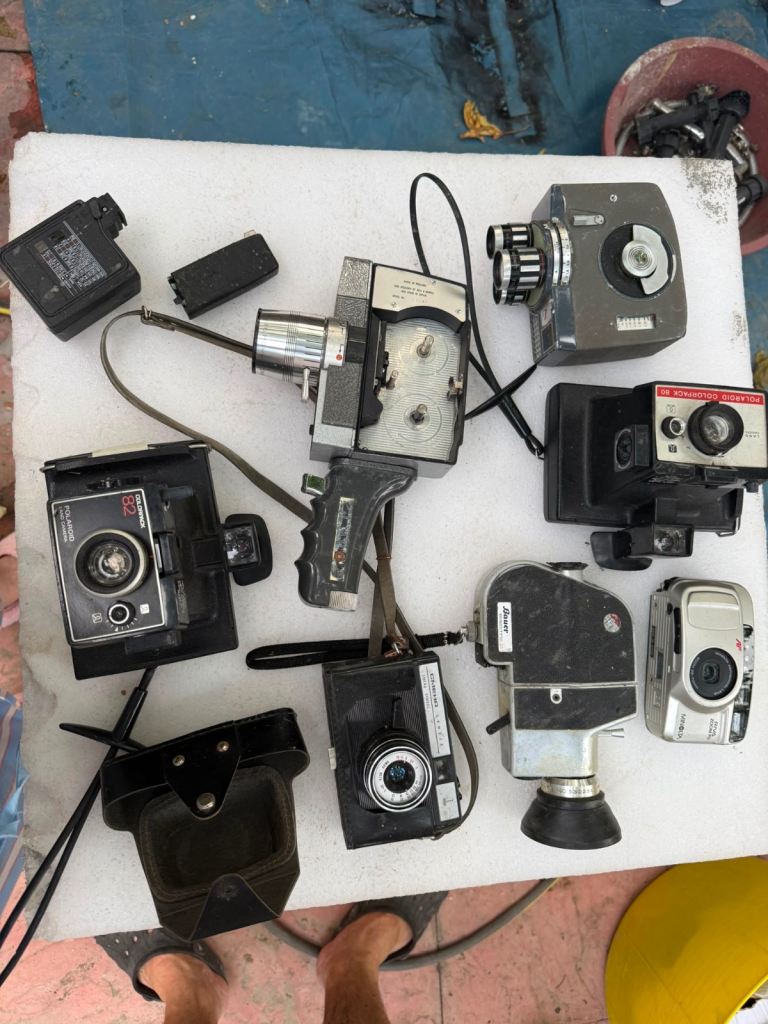 Collection of Vintage Film Cameras and Camcorders – Fair Condition