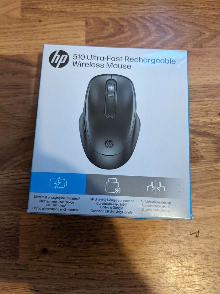  HP 510 Ultra-Fast Rechargeable Wireless Mouse. 