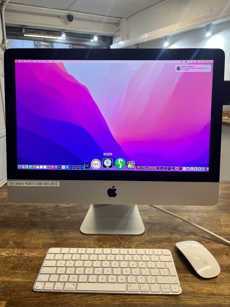 Apple iMac 21.5" 2015 1.6GHz Dual-Core Intel Core i5 8GB RAM 512GB SSD Logic Pro SeratoDJ Ableton 12