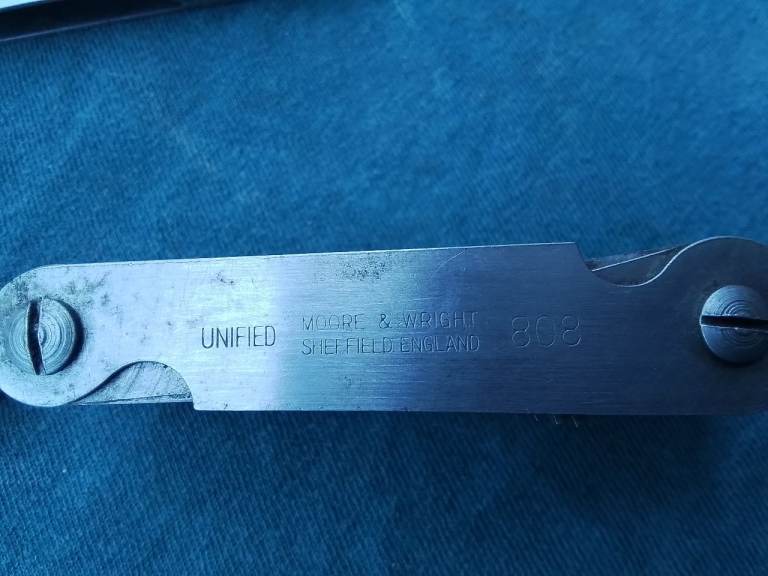 Moore and Wright  imperial thread gauges 