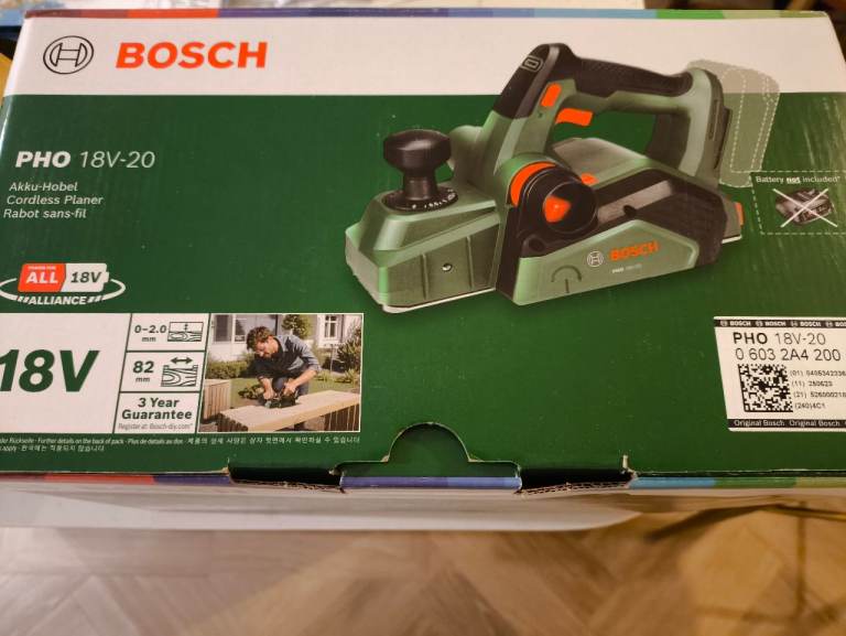 New Bosch, Cordless planer, usually £121, bare unit, but I'll throw in a battery