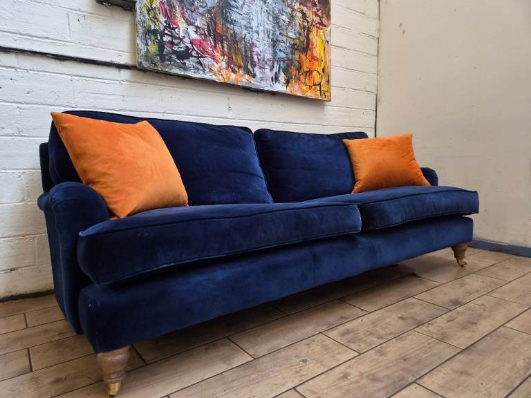 Sofa .com Bluebell 3 seater sofa in navy blue velvet RRP £3500