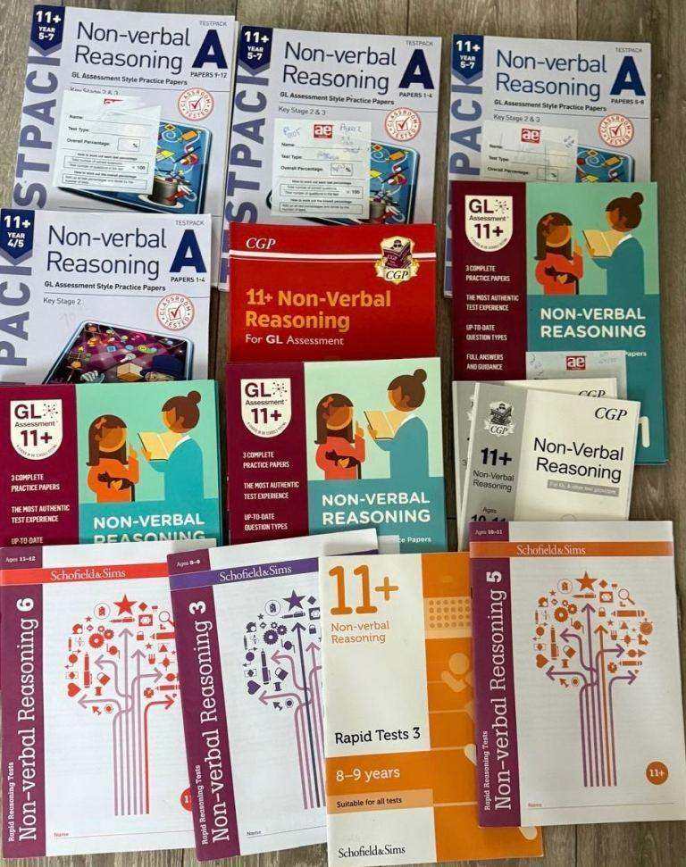 11+ Test Papers & Workbooks - Non-Verbal, Maths, English, Verbal Reasoning