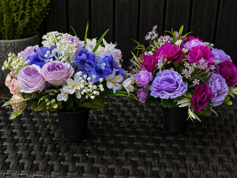 Artificial Hanging Baskets, Grave Pots & Bouquets – Ready Now 🌸