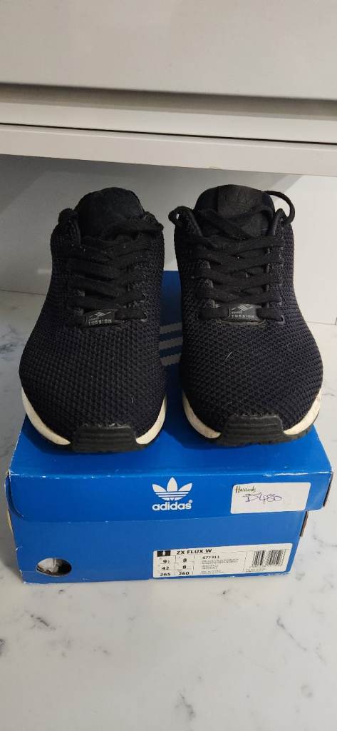 Adidas ZX Flux W Torsion Black Trainers Size 8