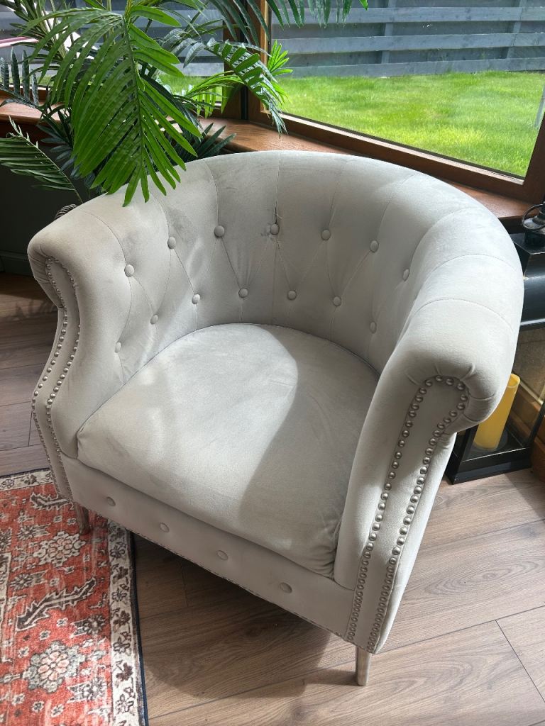 Grey Velvet Chair