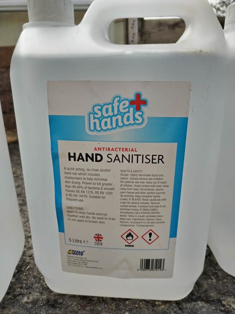 Brand new unused alcohol gel hand sanitizer