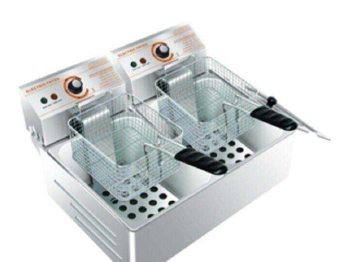electric fryer,deep fryer,chicken fryer double tank with lid