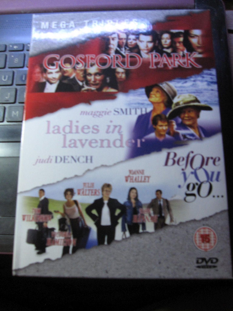 Gosford park, Ladies in lavender & before you go Dvd's