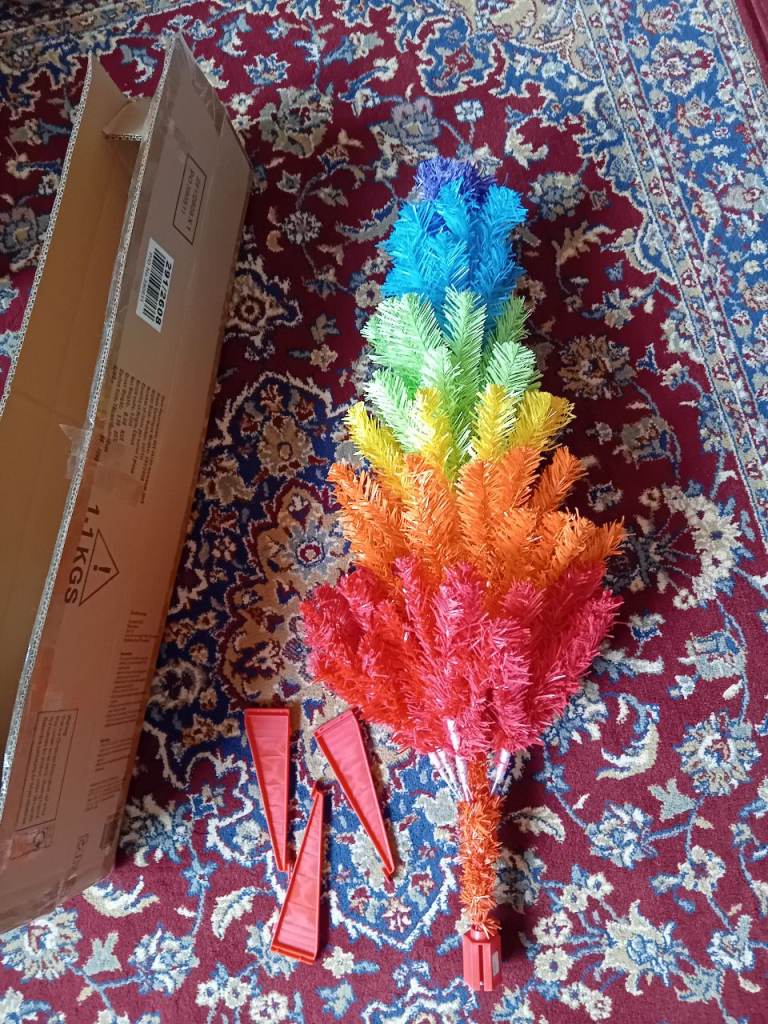 Argos 3ft Rainbow Christmas Tree - As Good As New