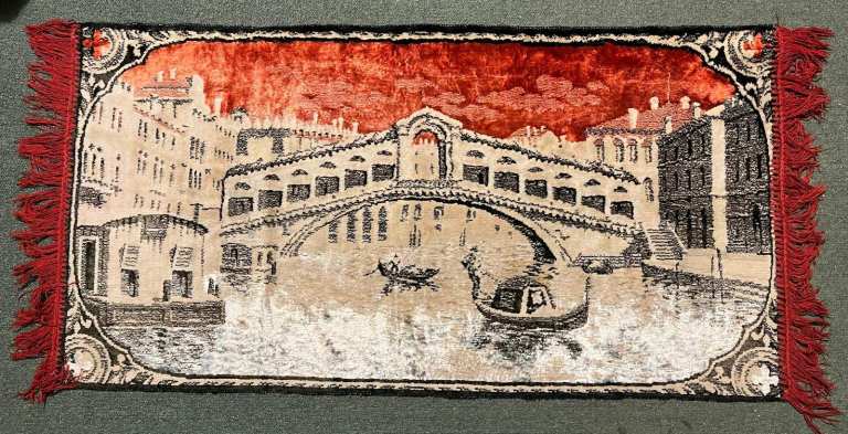 image for Vintage Venice Rialto Bridge Wall Hanging - Rug