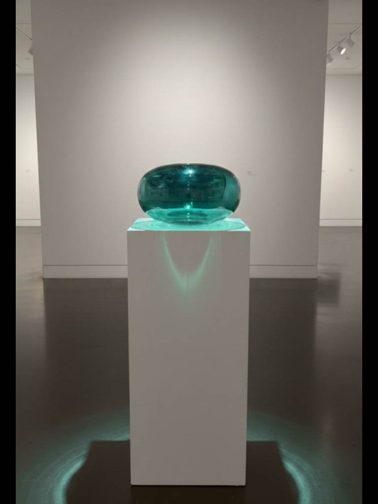 ​Vintage Swedish Art Glass Vase by Anne Nilsson - Collector's Emerald ‘Pebble’ Form - Mint RRP £621