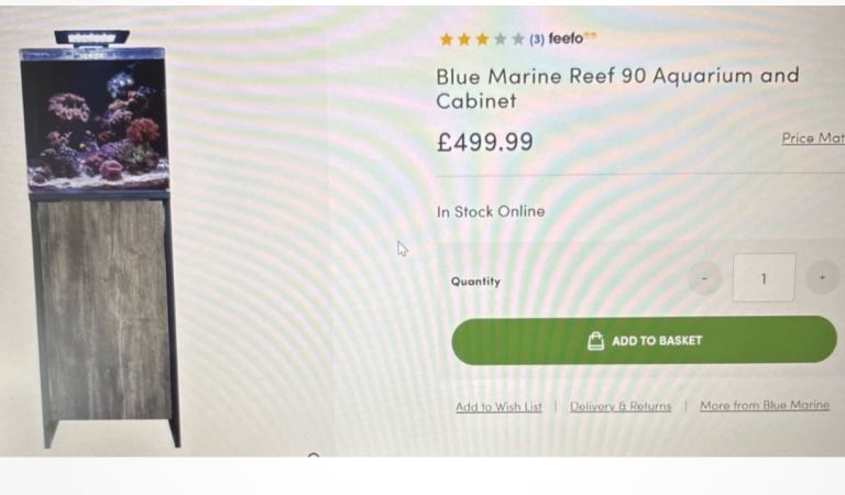 Damaged fish tank, spares and brand new cabinet 