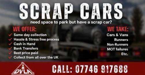 ♻️ SELL MY CAR - SCRAP MY CAR - REMOVE MY CAR - BEST PRICES PAID💲 - SELL MY VAN BIKE ♻️