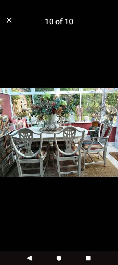 Dining table and chairs 