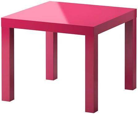 High gloss pink Ikea Lack side table