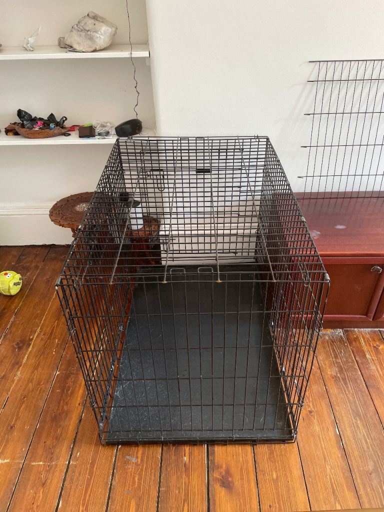 Dog Crate – 48” Folding Metal Crate with Divider 