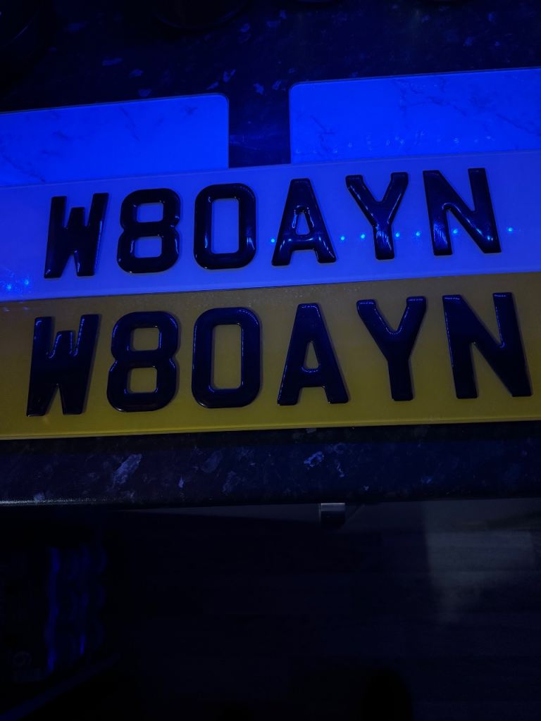 Private number plate  Wayne 
