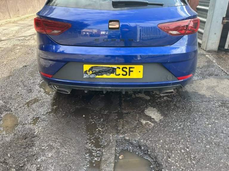 2017-2020 SEAT LEON MK3 CUPRA COMPLETE REAR BUMPER BLUE LW5L HATCHBACK