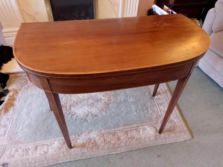 Georgian Demi Lune card table