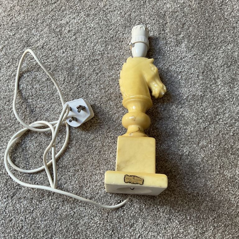 image for GENUINE VINTAGE ITALIAN ALABASTER LAMP BASE.