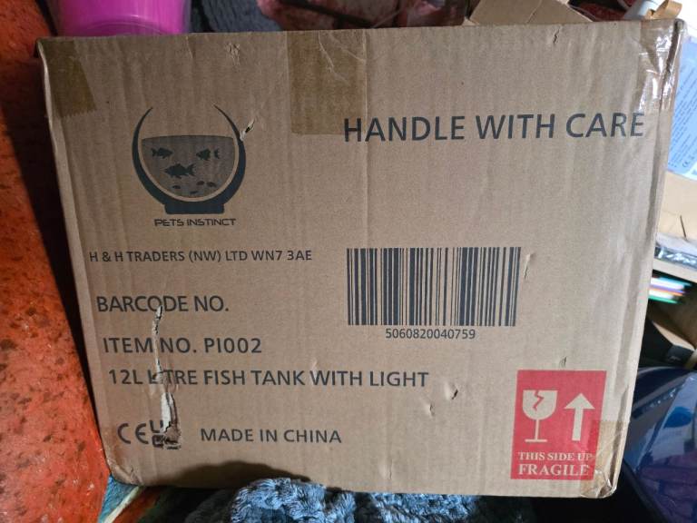 New 12 Litre Fish Tank with Light