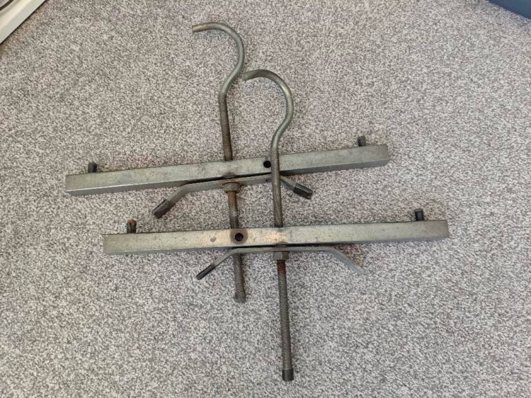 Ladder Roof Bars Clamps – Steel Construction, Fair Condition